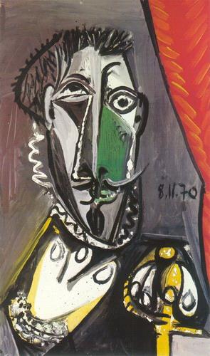 Bust of Man 1970 cubism Pablo Picasso Oil Paintings